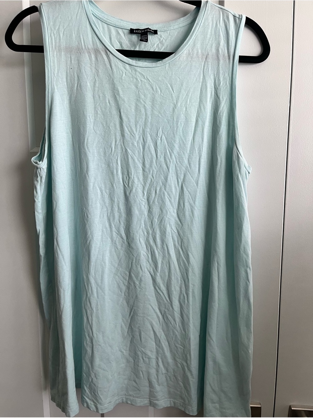 Eileen Fisher Light Blue Sleeveless Tank Top Sz Lg